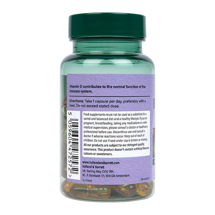 Holland & Barrett Black Seed Oil +Vit D 60 Capsules